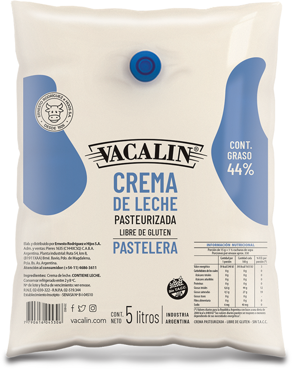 Pastelera Sachet 44% 5 Lts